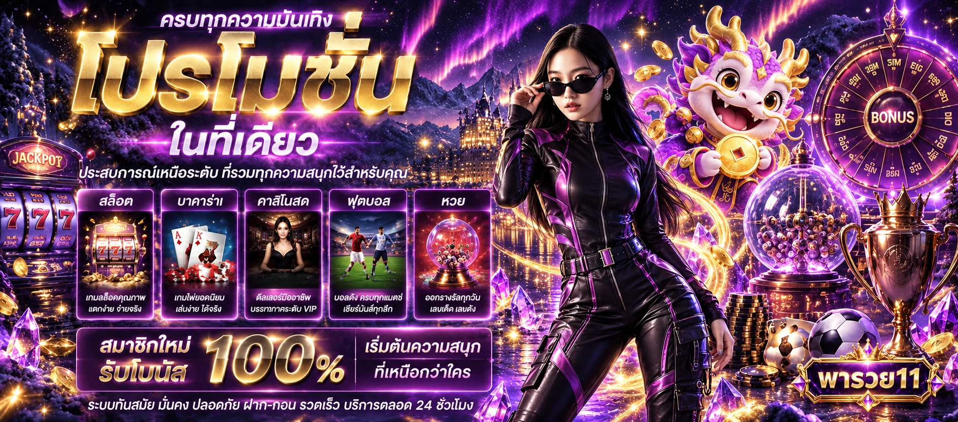 แบนเนอร์พารวย11 โปรโมชั่นและโบนัสสมาชิก